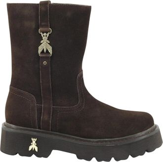 Patrizia Pepe Enkellaarsje - Dames - Hoge Laarzen - Bruin - 38 EU - Leer - Schoenen