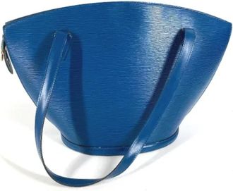 Louis Vuitton Tweedehands leren Louis Vuitton tassen - Dames - Vintage Schoudertas - Blauw - ONE Size - Leer - Vintage