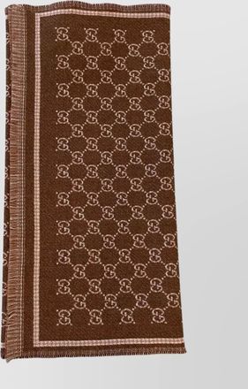 Gucci wool blend logo-pattern scarf