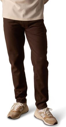 The Normal Brand Comfort Terry Five-Pocket Tailored Fit Pants in Dark Brown at Nordstrom, Size 32 X 32