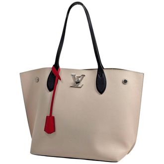 Louis Vuitton Off-White Leather Tote Bag (Pre-Owned)