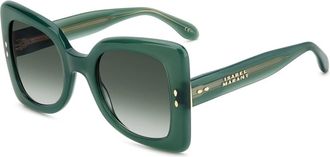 Isabel Marant Groen Getinte Zonnebril - Dames - Zonnebrillen - Groen - 52 MM - Accessoires