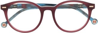 Carolina Herrera round-frame glasses - women - Acetate - One Size - Red
