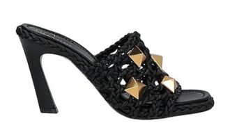 Valentino Garavani Valentino Black Roman Stud Mules Size 38