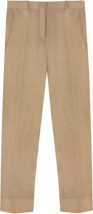 Incotex linen trousers - women - Linen/Flax/Cotton - 38 - Neutrals