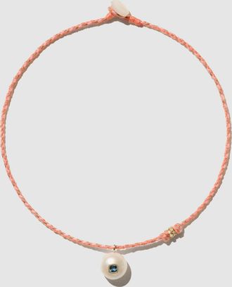 Pascale Monvoisin Collier Eddie Cordon Topaze Bleu