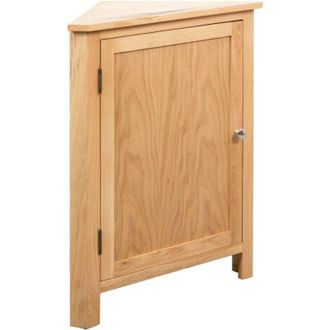 vidaXL Armario De Esquina De Madera Maciza De Roble 59x45x80 Cm Vidaxl