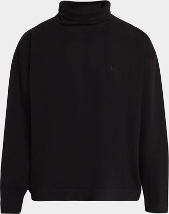 Willy Chavarria Men & apos;s Cotton Turtleneck Long Sleeve T-Shirt