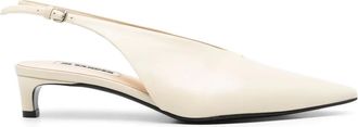 Jil Sander Pumps in pelle con cinturino posteriore 40mm - Toni neutri