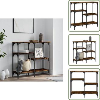 vidaXL The Living Store Tavolo Consolle Rovere Fumo 80x29x75 cm in Legno Multistrato - Tavolino da ingresso