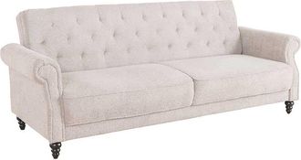 Global Interiors 3-Sitzer Design Schlafsofa Maison Belle - Boucl&eacute; Greige