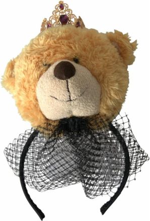 Dolce & Gabbana Teddy Bear Kristallen Kroon Haarband Diadeem - Dames - Haaraccessoires - Veelkleurig - ONE Size - Polyester - Accessoires