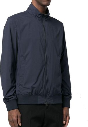 Herno Mens Blue Polyester Bomber Clothing