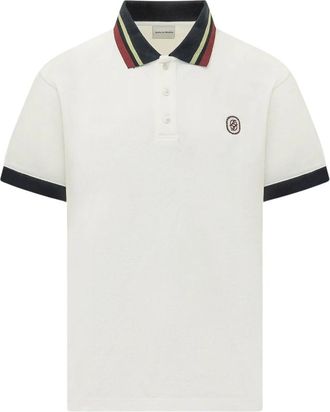 Dr&ocirc;le de Monsieur D Mirror Polo - Heren - Polos - Wit - L - Katoen - Tops