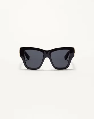 Valentino Occhiale Rettangolare In Acetato Donna NERO/GRIGIO 53