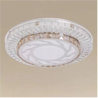 Trade Shop Trade Shop - Copy Of Plafoniera Da Soffitto 65w &Oslash;50cm Led Design A Strati Cristalli Fiori Luce Fredda 08220