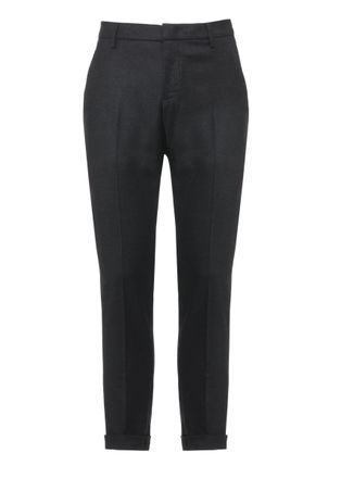 Dondup Tailored Grey Dond Up Wool Pants with Cuffed Hem and Precise Detailing