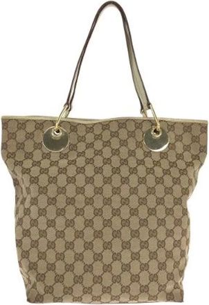 Gucci Pre-owned Handbags, female, Beige, Size: ONE SIZE Pre-owned White Gold Handbag