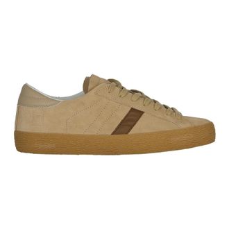 D.A.T.E. Sneakers, male, Brown, Size: 10 US Leather Sneakers with Cotton Lining
