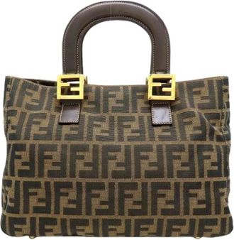 Fendi Pre-owned Handbags, female, Brown, Size: ONE SIZE Pre-owned Zucca Tote