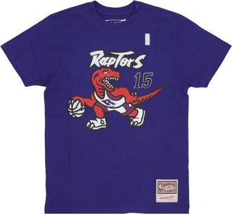 Mitchell & Ness Hombre, Camisetas, Azul, Talla: S