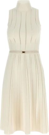 Elisabetta Franchi Abito plissettato - Toni neutri