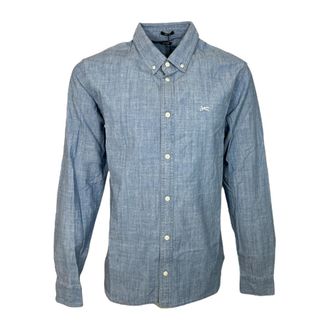 Denham Chambray Blue Light Overhemd - Heren - Casual Overhemden - Blauw - M - Overhemden