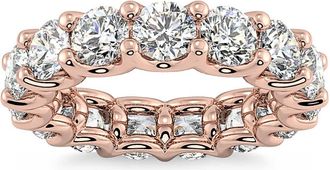 Pompeii3 5Ct Diamond Eternity Wedding Ring U Prong Anniversary Band 14k Gold Lab Grown