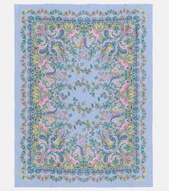 Etro Iris wool throw