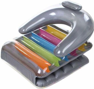 Trade Shop Trade Shop - Poltrona Materassino Gonfiabile Multicolor 198x84cm Per Mare Piscina Pieghevole