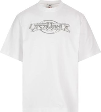 Casablanca Chrome Tee - Heren - T-shirts - Wit - XL - Katoen - Tops