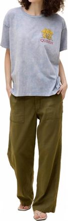 Daydreamer Queen World Tour 1977 Merch Tee In Light Blue Acid Wash