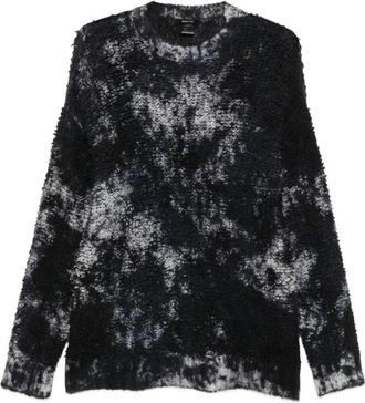 Avant Toi Tie-Dye Boucl&eacute; Trui - Heren - Ronde hals truien - Veelkleurig - M - Truien & Vesten