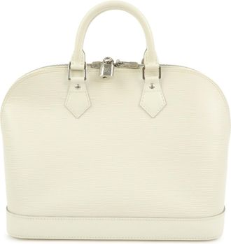Louis Vuitton Alma Epi Leather White Leather Handbag (Pre-Owned)