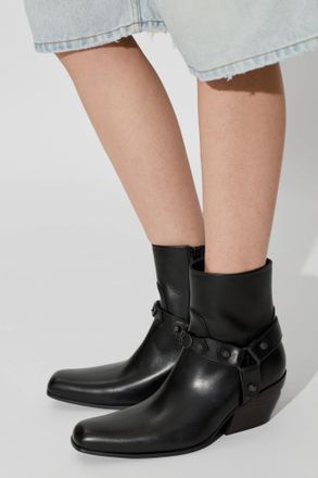 Balenciaga Memphis Heeled Ankle Boots, Womens, Black