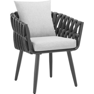TecTake Chair Lugano in Dark Grey | Size: 1 Seater
