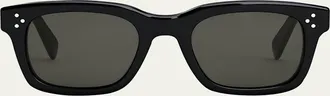 Celine Mens Havana Rectangle Logo Sunglasses