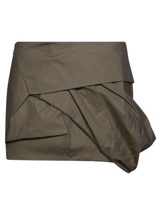 Entire studios Structured Asymmetrical Draped Mini Skirt