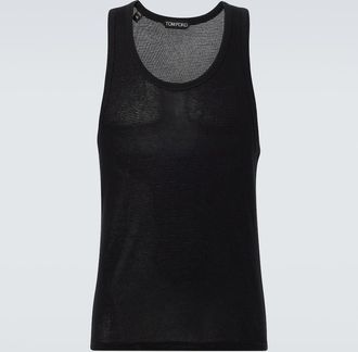 Tom Ford Tank top in cotone semitrasparente