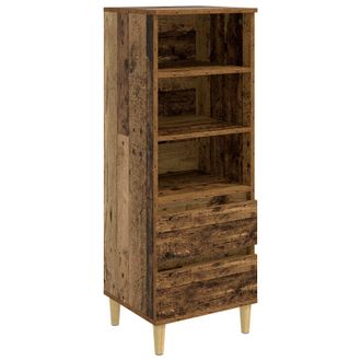 vidaXL Aparador Alto Madera Envejecida 40 X 36 X 110 Cm Vidaxl
