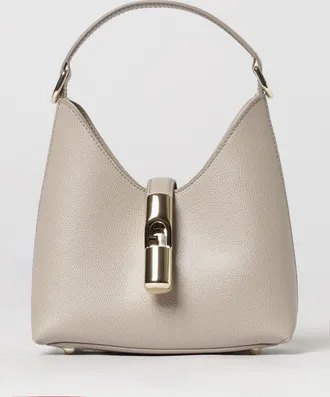 Furla Borsa mini a spalla in pelle a grana con logo Monogram e tracolla