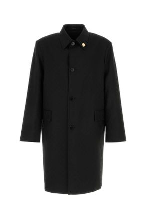 Gucci Black Polyester Blend Coat