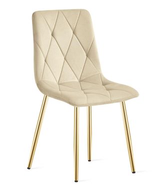 OEM Silla Libra - Terciopelo Beige Claro / Patas Doradas X 1