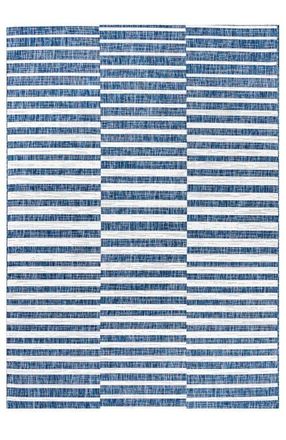 Jonathan Y Designs Sukie Modern Offset Stripe Indoor/Outdoor Area Rug in Blue/ivory at Nordstrom, Size 3Ft 0In X 5Ft 0In