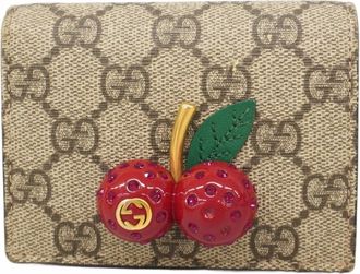 Gucci Brown Red Color Pvc Wallet (Bi-Fold) (Pre-Owned)