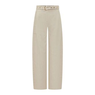 Pinko Straight Trousers, female, White, Size: M Lexy Trousers