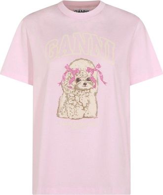Ganni Basic Cotton Jersey T-shirt