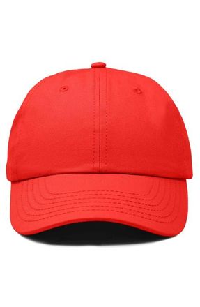 Dalix Classic Cotton Dad Cap in Red at Nordstrom