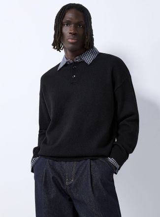 Le 31 Mens Trompe-loeil knit Polo Shirt Imported from Seoul