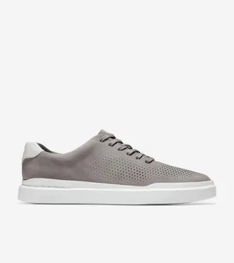 Cole Haan Mens GrandPr&oslash; Rally Laser Cut Sneakers - Grey Size 10.5